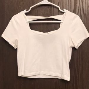 White crop top